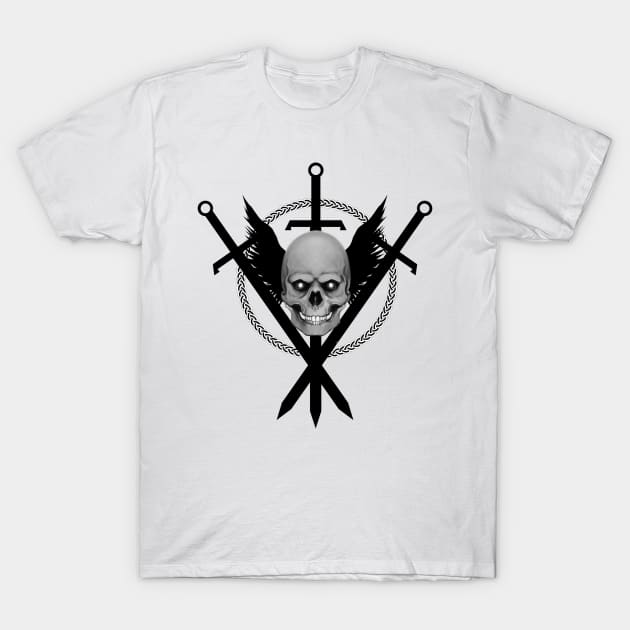 Skull and Swords T-Shirt by Haroldrod